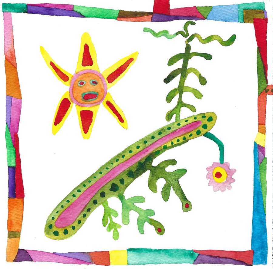 Worried Sun and Plants